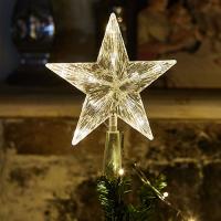 Верхушка на елку свд "Звезда" 15см 10 LED теплый белый IP20 на батарейках  (не в компл.)