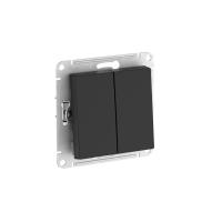 Атлас карбон переключатель 2кл скрытая 10А IP20 быстрозажим.клем.  