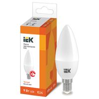 Лампа свд 220В E14 9Вт 3000К 810лм свеча C35 матовая IEK 