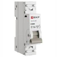 Автомат 1Р 16А C 4,5кА ВА47-63N EKF PROxima