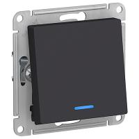 Атлас карбон переключатель 1кл с подсветкой скрытая 10А IP20 