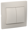 Кварта кремовый выключатель 2кл скрытая 10А IP20 