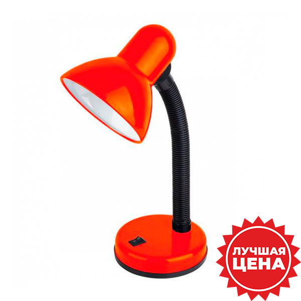 Светильник настольный 40Вт E27 красный подставка 