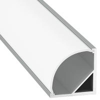 Профиль угловой овал 16*16*2000мм ViaSvet крепеж 4шт+заглушки 2шт