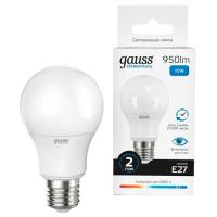 Лампа свд 220В E27 10Вт 6500К 960лм стандарт A60 матовая Gauss 