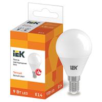 Лампа свд 220В E14 9Вт 3000К 810лм шар G45 матовая IEK 