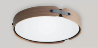 Светильник потолочный свд 72Вт 3000-6500К 7100лм круг дерево/белый  пульт ДУ Семь Огней