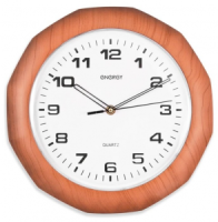 Часы настенные многоугольник коричневый ЕС-15