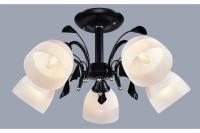 Светильник потолочный (люстра) 5*60Вт E27 черный/хром 