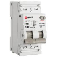 Дифавтомат 2Р 10А C тип AC 30мА 6кА 2мод АВДТ-63N EKF PROxima