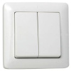 Хит белый выключатель 2кл скрытая 6А IP20 