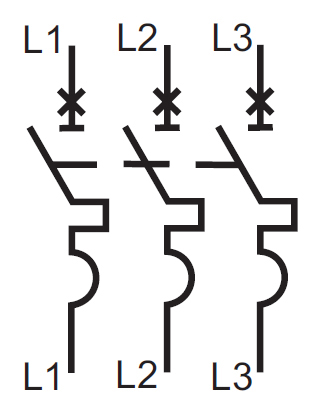 Автомат 3Р 63А 25кА ВА-302 DEKraft