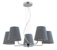Светильник подвесной (люстра) 5*40Вт Е14 хром классика