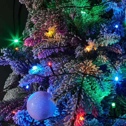 Гирлянда нить 5м мультицвет 50свд с контроллером IP20 зеленый провод 8режимов