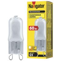Лампа капсула галоген G9 60Вт 610лм матовая Navigator 