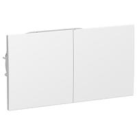 Атлас белый розетка скрытая 2-мест заземление с крышкой шторки IP20 сдвижная