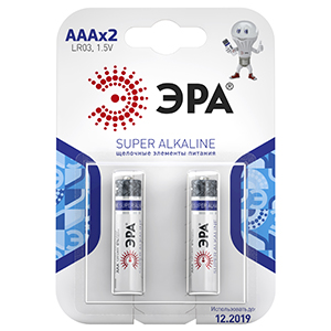 Батарейка AAA(мизинчик) алкалиновая BL2 ЭРА