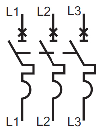 Силовой автоматический выключатель на 3 полюса 100А 25кА ВА-302 DEKraft