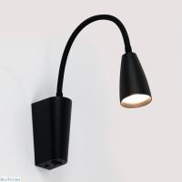 Светильник настенный (бра) 1*15Вт GU10 черный General гибкий
