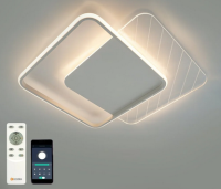 Светильник потолочный (люстра) свд 60Вт 3000К-6500К 6000лм белый пульт диммер подсветка Мобильное пр