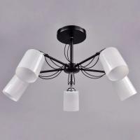 Светильник потолочный (люстра) 5*60Вт E27 черный/хром Бересклет