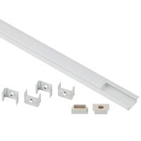 Профиль с экраном встраиваемый 22*6*2000мм ЭРА крепеж+заглушки