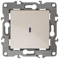 ЭРА12 выключатель скрытая слоновая кость 1кл 10А с подсветкой IP20 