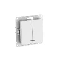 Атлас белый механизм выключателя 2кл с подсветкой скрытая 10А IP20 быстрозажим.клем.  