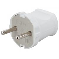 Вилка 10А прямая белый пластик IP20 ЭРА аналог 340101