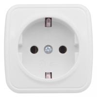 Минск белый розетка открытая 1-мест заземление IP20