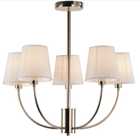 Светильник потолочный (люстра) 5*40Вт Е14 золото/белый классика