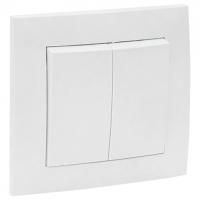 Валенсия белый выключатель 2кл скрытая 10А IP20 