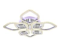 Светильник потолочный (люстра) свд 147Вт 3000К+6400К 11025лм хром пульт диммер подсветка 