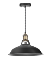 Светильник подвесной (люстра) 1*60Вт Е27 черный/бронза