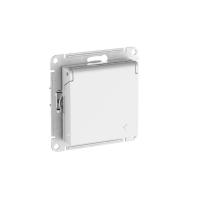 Атлас белый механизм розетки скрытая 1-мест заземление с крышкой шторки быстрозажим. клем. IP20 