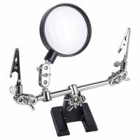 Держатель "третья рука" с лупой REXANT