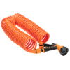 Шланг спиральный, 15м х 8мм, пистолет-распылитель, 2 коннектора, адаптер ЧЕТЫРЕ СЕЗОНА