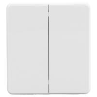 MIELE ROUND Выключатель 2 кл 10А с/у белый KRANZ