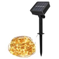 Гирлянда свд на солнечной батарее 11900мм IP55 роса 100свд желтый 8 режимов