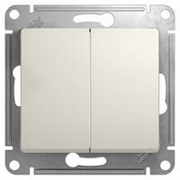Глосса молочный выключатель 2кл скрытая 10А IP20 