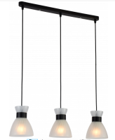 Светильник подвесной (люстра) 3*60Вт Е27 черный модерн