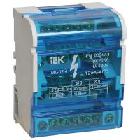 Шина нулевая 4*7 7групп в корпусе (кросс-модуль) на DIN-рейку/монтажную панель IEK 