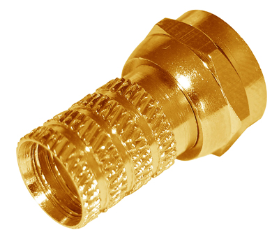 Штекер F-RG6 золото 2шт