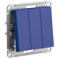 Атлас аквамарин выключатель 3кл скрытая 10А IP20 