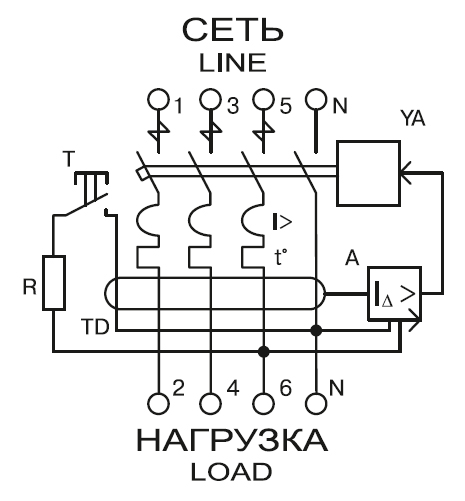 Дифавтомат 4Р 20А C 30мА 6кА АВДТ34 4мод IEK