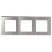 ЭРА12 алюминий/сатин рамка 3-ая универсально 