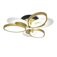 Светильник потолочный (люстра) свд 55Вт  4125лм золото/белый пульт диммер 