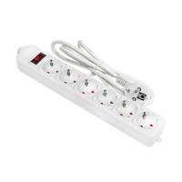 Фильтр сетевой 6-мест 1,8м ПВС 3*1 белый EKF