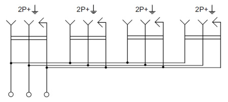 Глори сталь розетка открытая 4-мест заземление IP20 