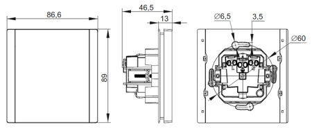 Фортепиано ваниль розетка скрытая 1-мест заземление с крышкой шторки IP44 